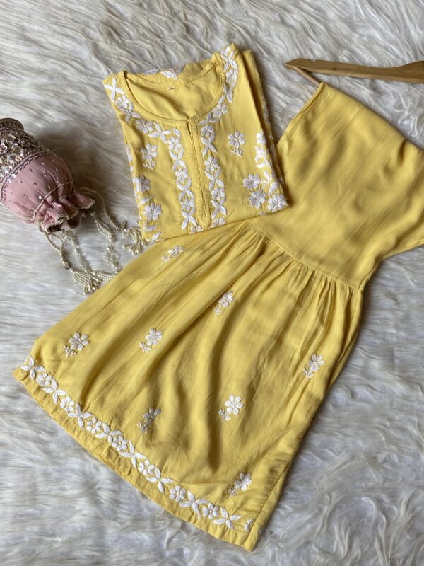 Yellow Lace Garara Set
